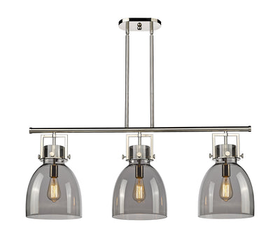 Downtown Urban Island Light Cast Brass
