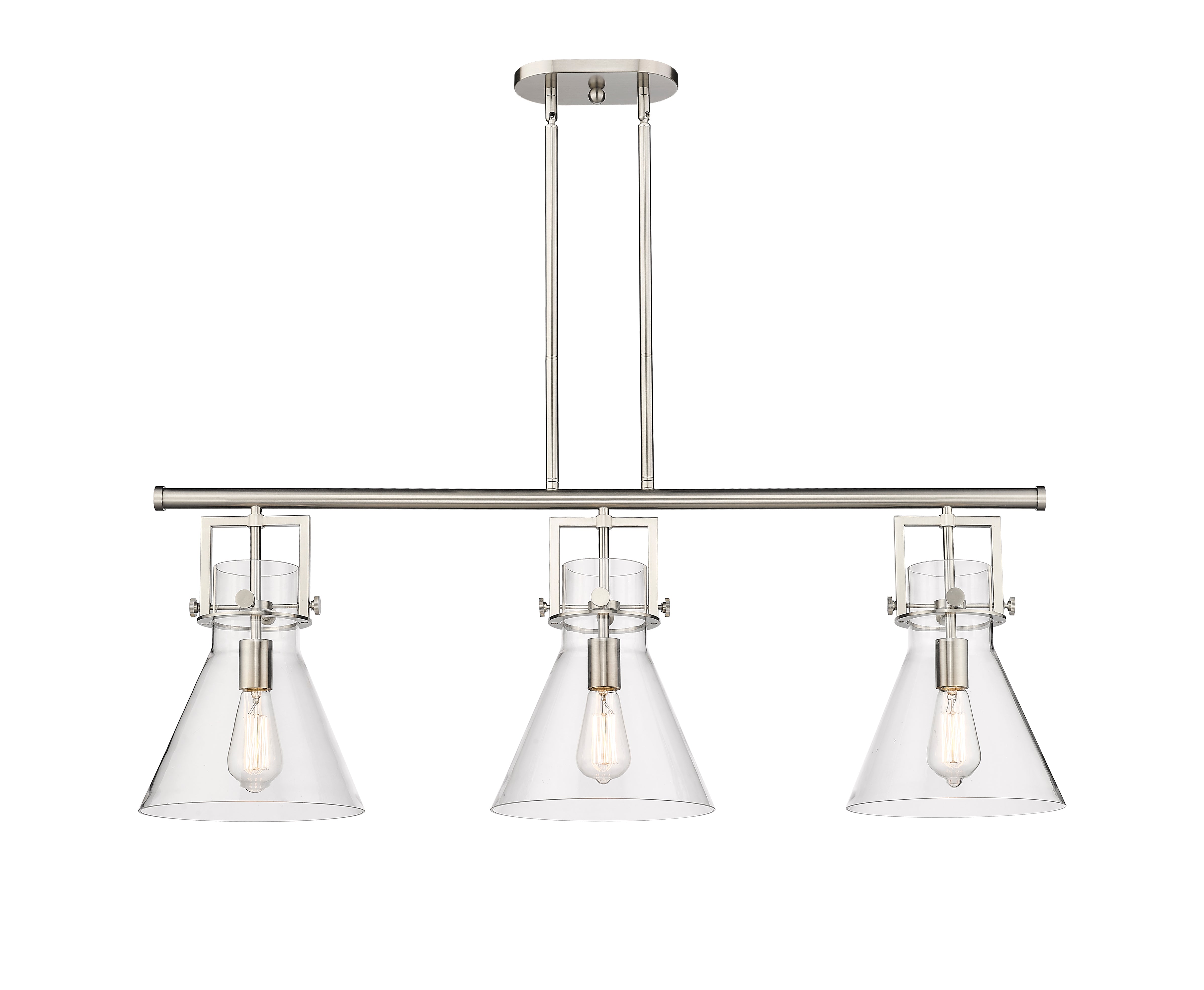 Downtown Urban Island Light Cast Brass Steel