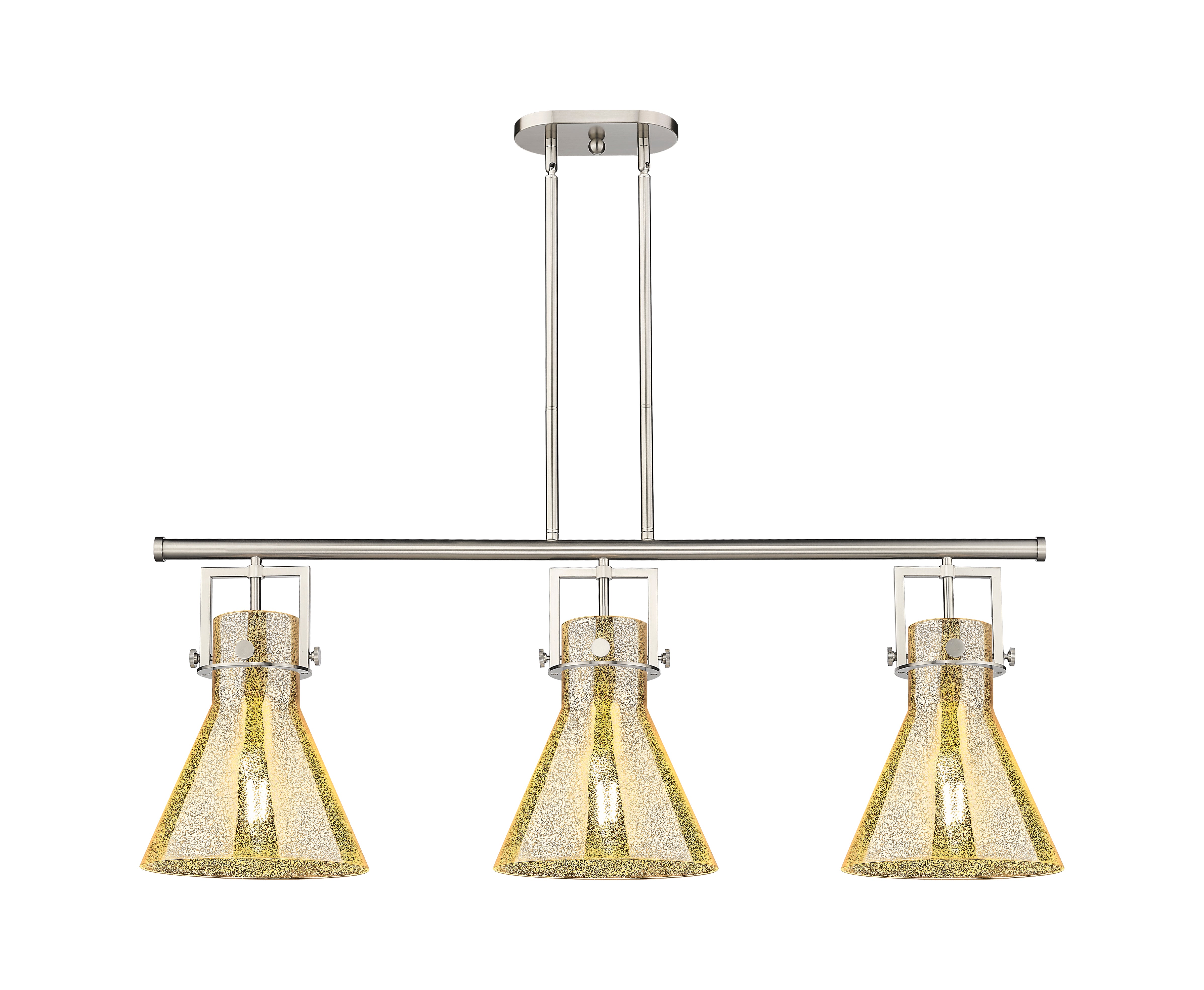 Downtown Urban Island Light Cast Brass Steel