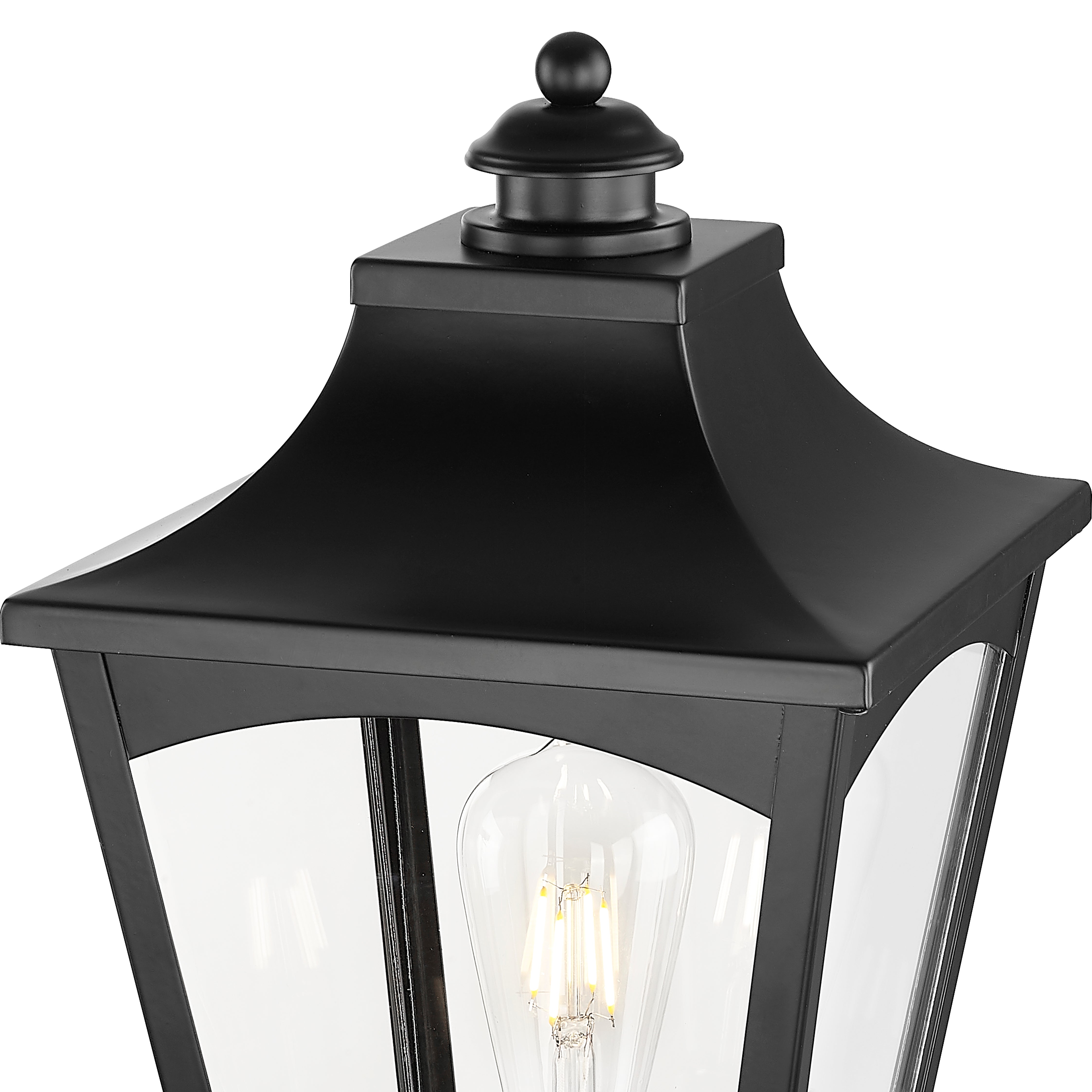 19.5'' Curry Powder Coated Black 1 Light Post Lantern