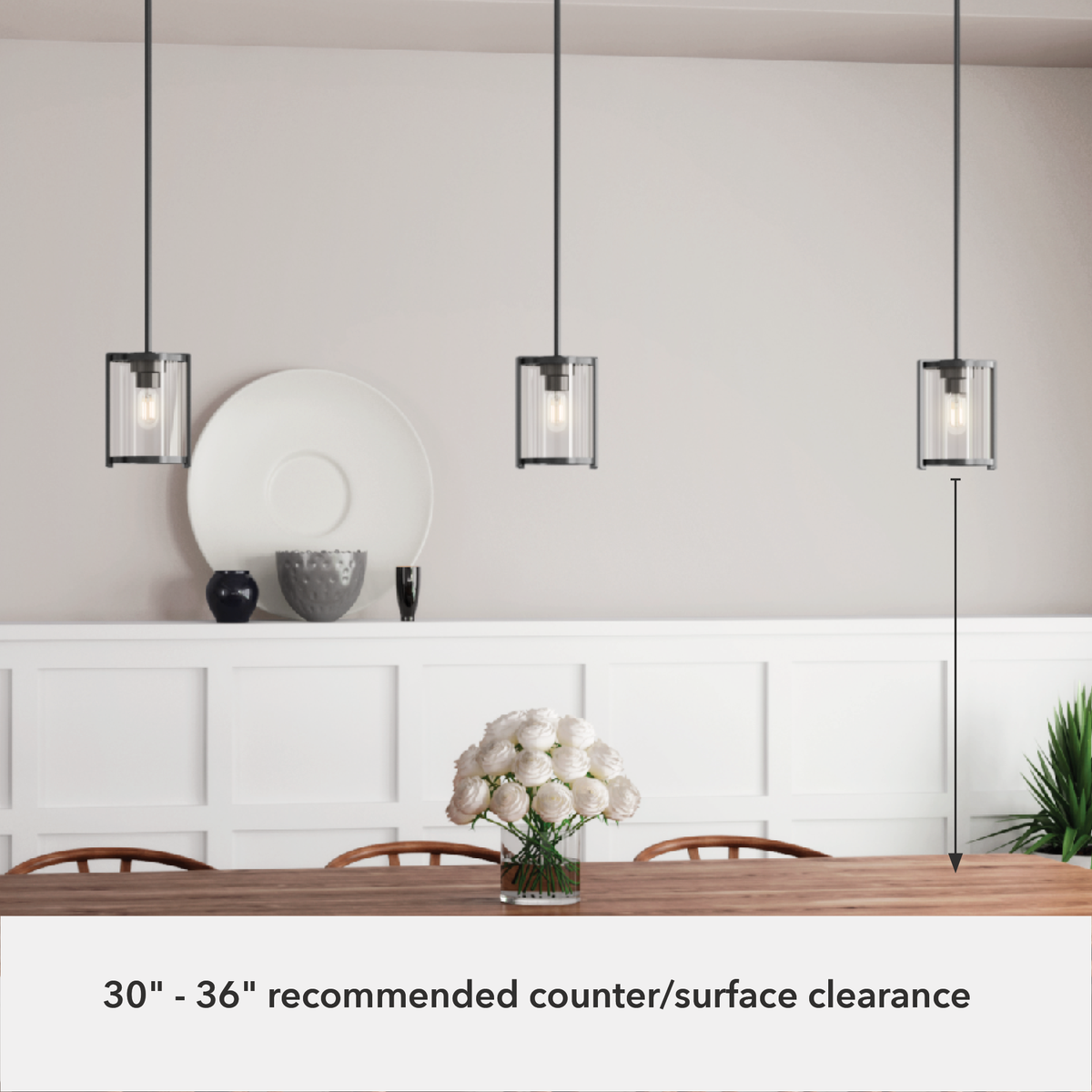Astwood 6-inch 1-light Matte Black Pendant with Clear Glass