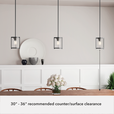 Astwood 6-inch 1-light Matte Black Pendant with Clear Glass