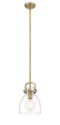 Downtown Urban Mini Pendant 8 Inch Brushed Brass