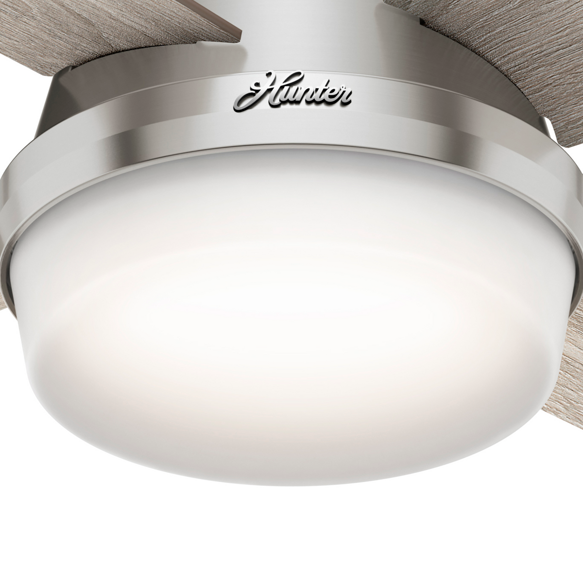 44 inch Dempsey Brushed Nickel Low Profile Ceiling Fan with LED Light Kit