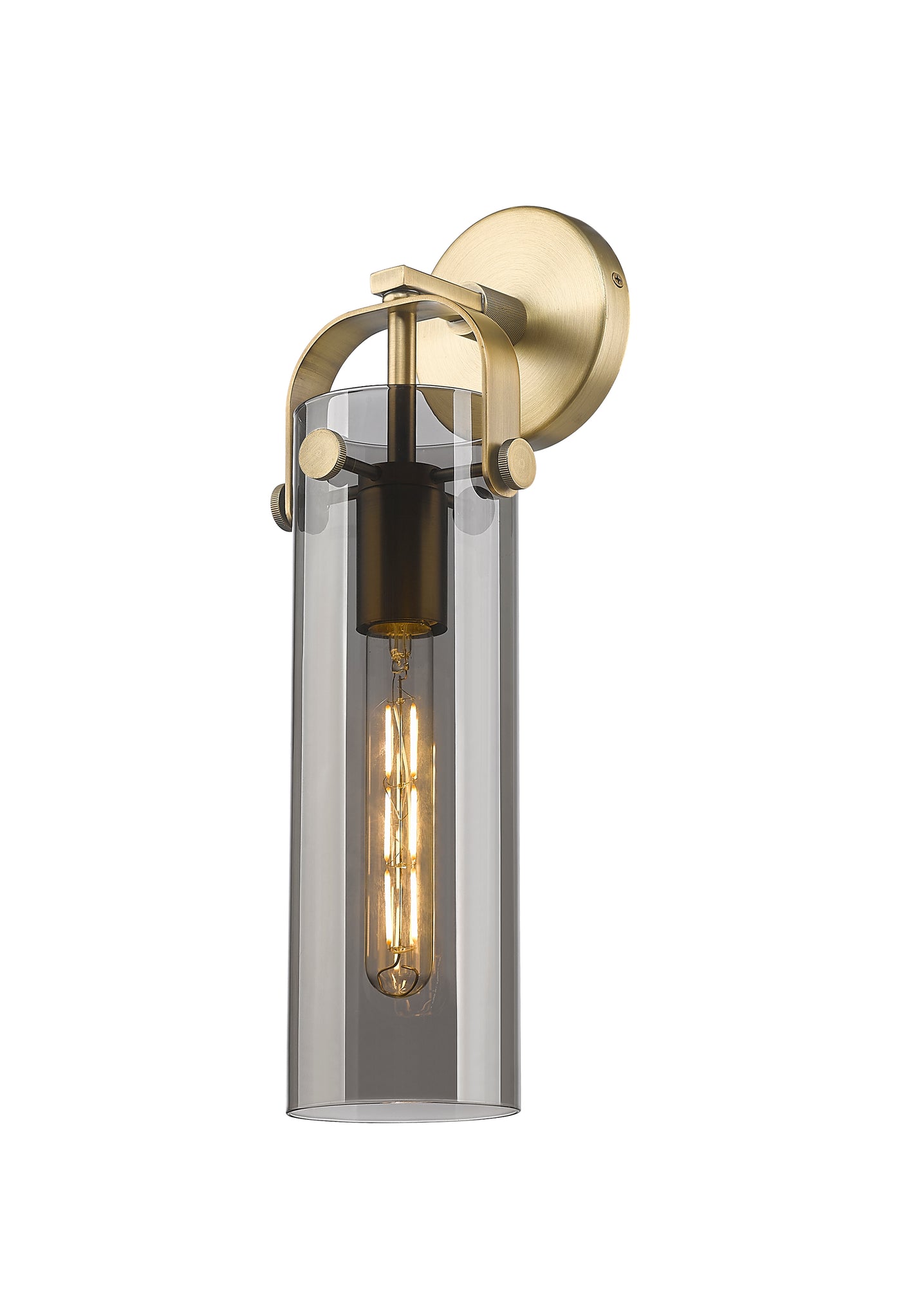 Downtown Urban Sconce Brass Glass Steel