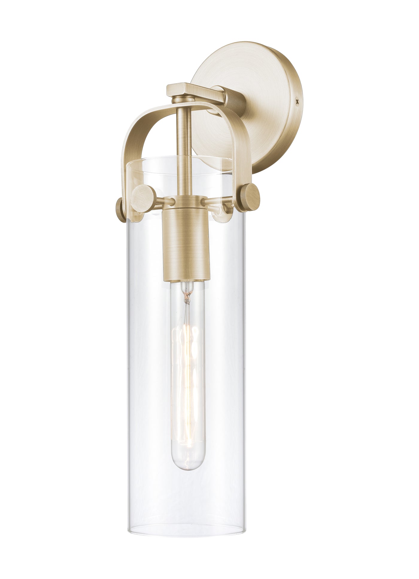 Downtown Urban Sconce Brass Glass Steel