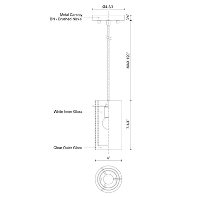 Firenze 4-in Aluminum Pendant