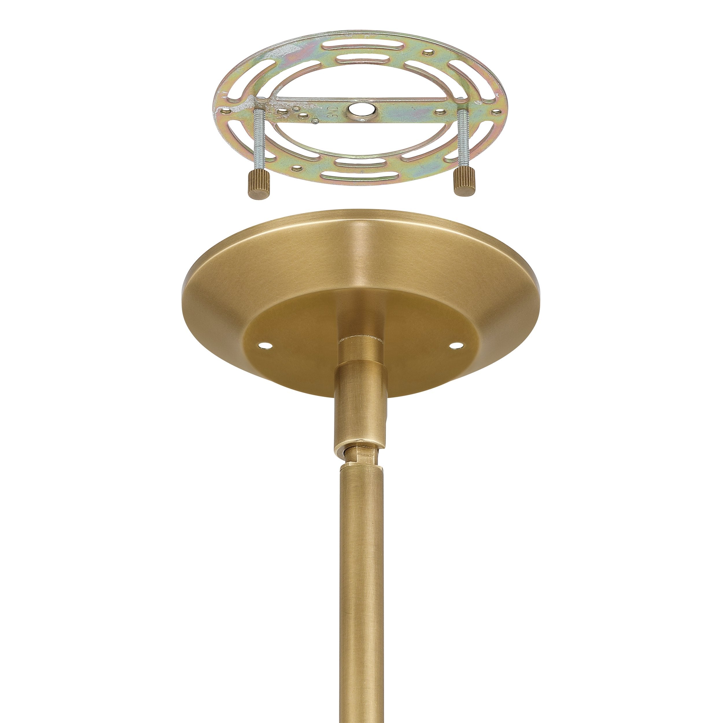 Doyle 13-inch 1-light Natural Brass Pendant Light with Matte Blue Metal Shade