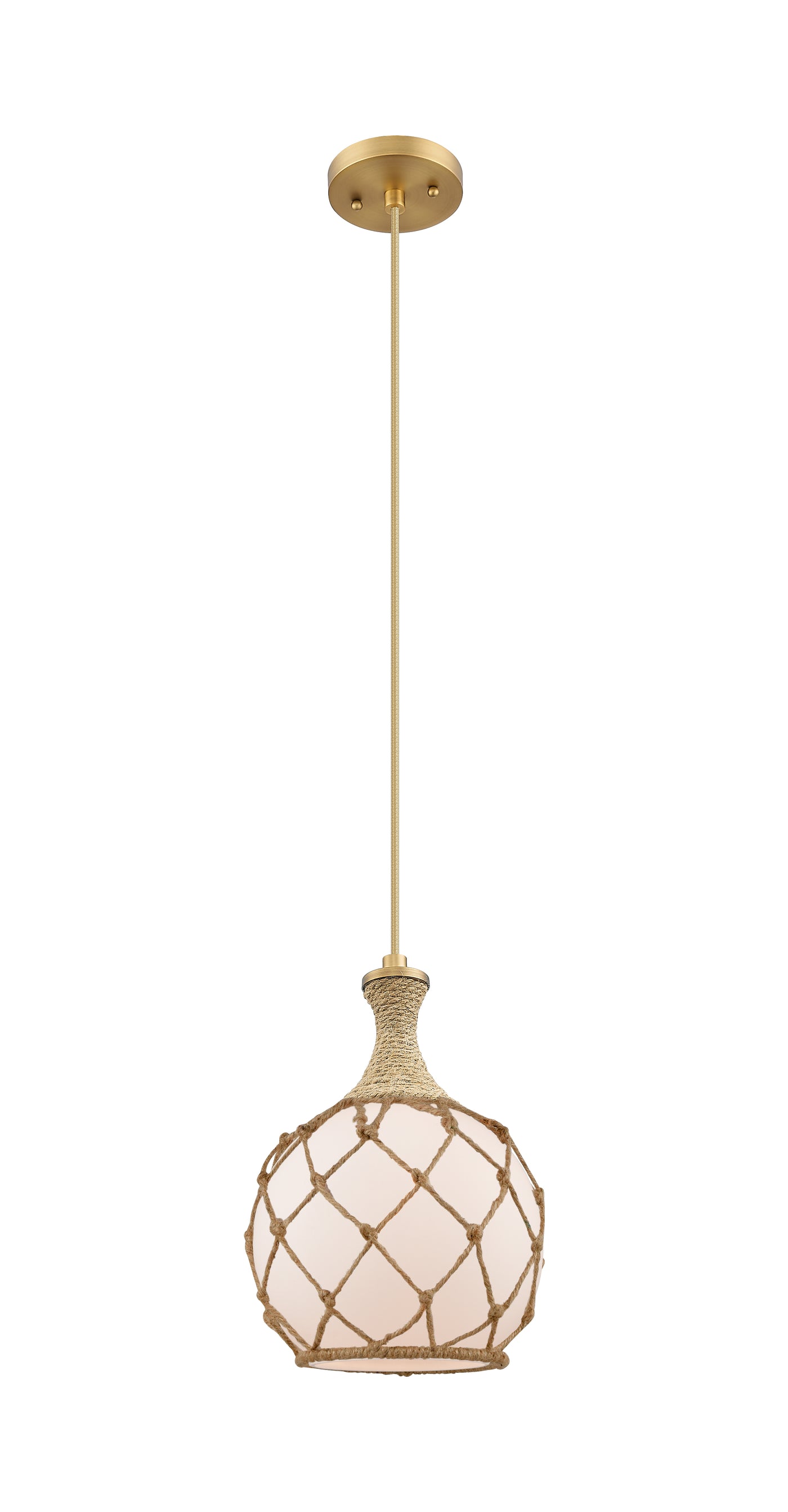 Ballston Mini Pendant Brushed Brass 8 Inch