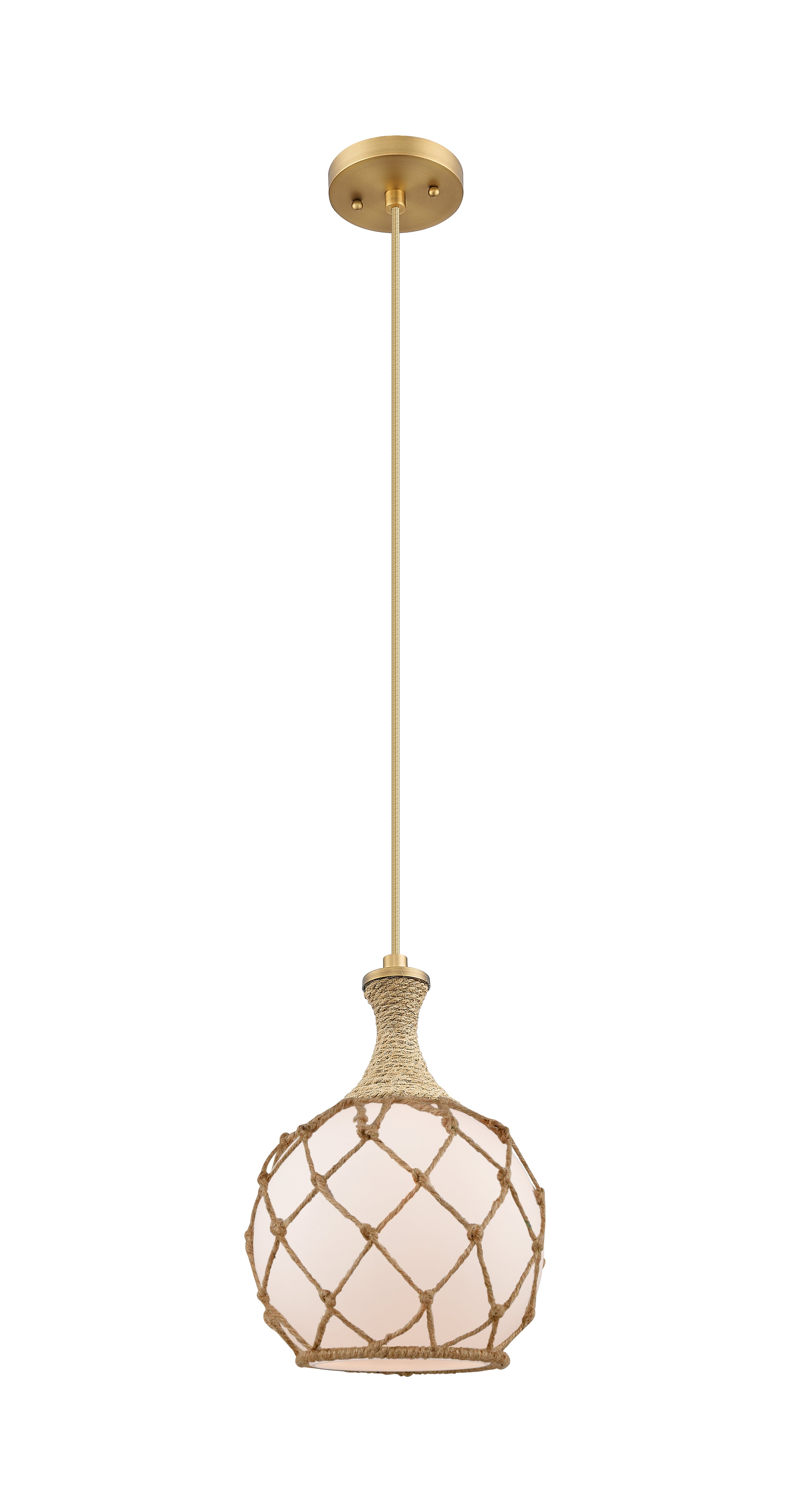 Ballston Mini Pendant Brushed Brass 8 Inch