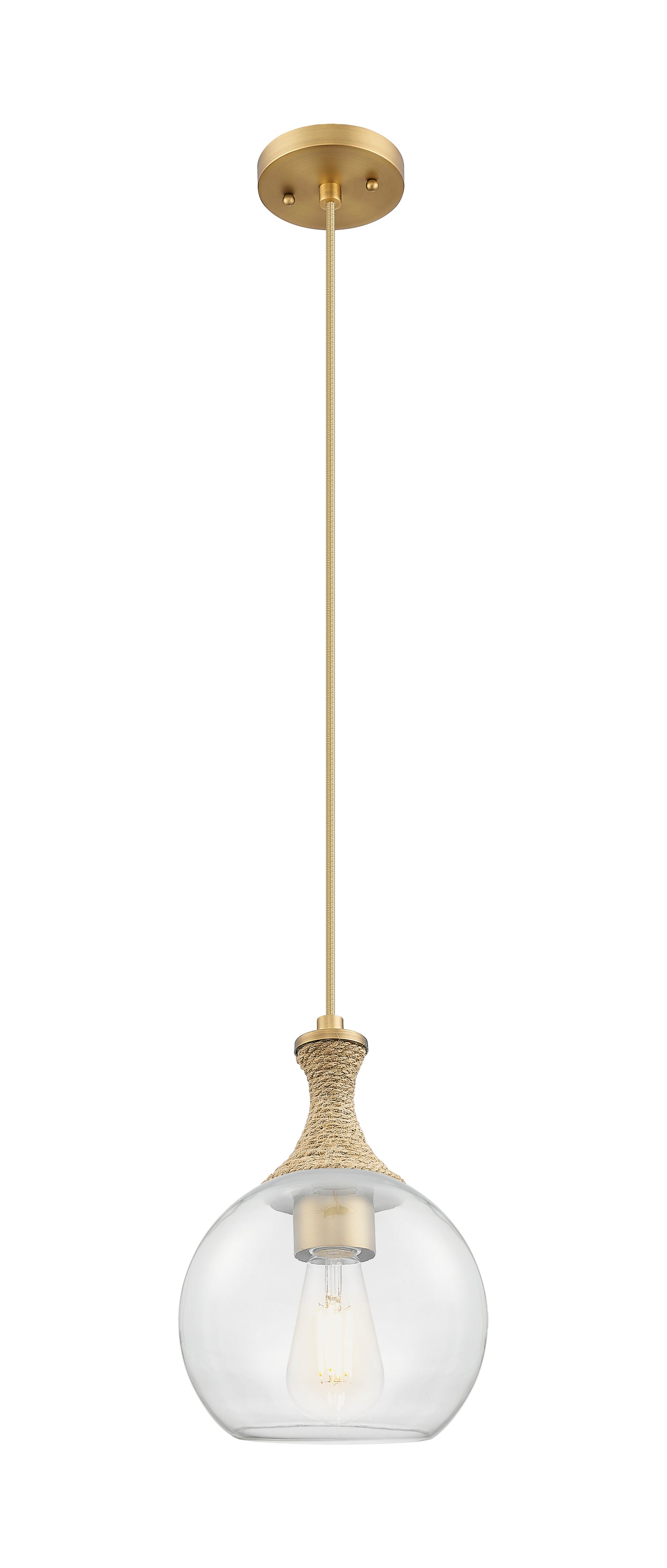 Ballston Mini Pendant 8 Inch Brushed Brass