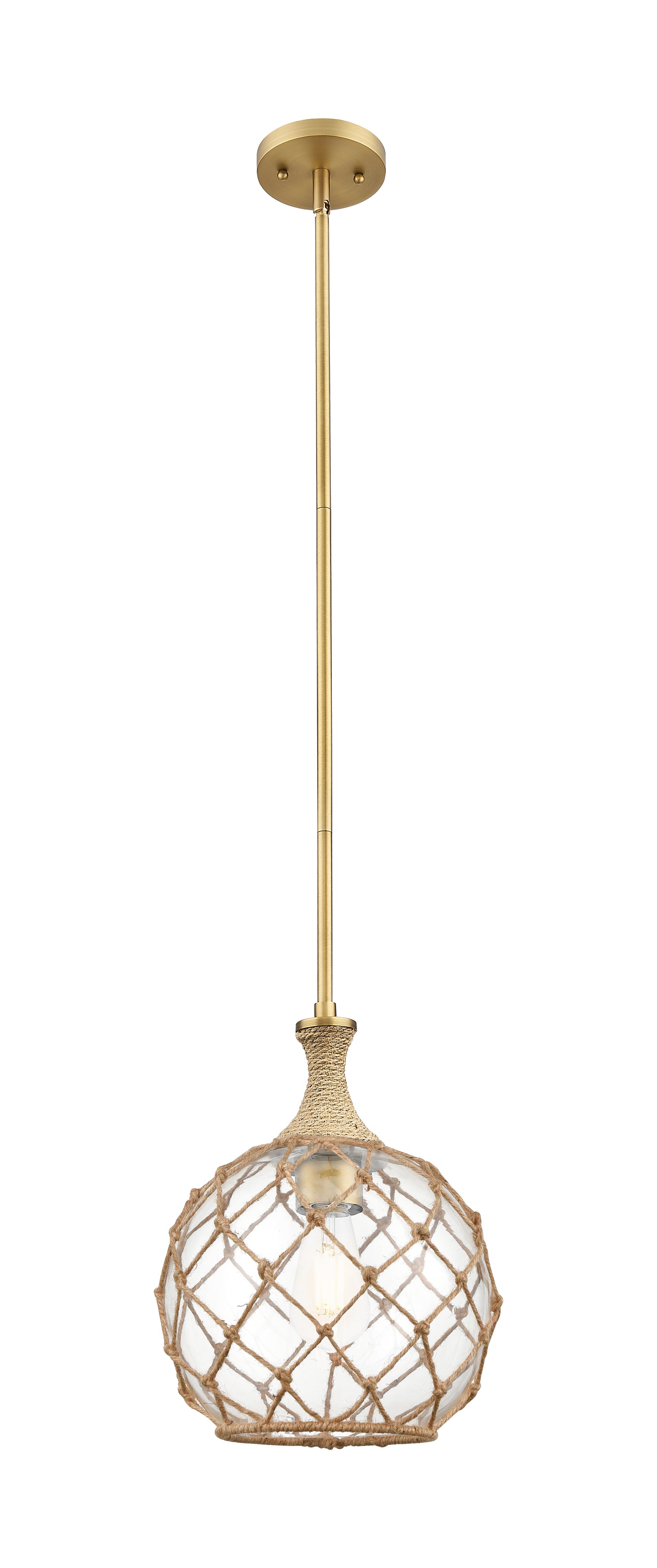 Ballston Mini Pendant Brushed Brass 10 Inch