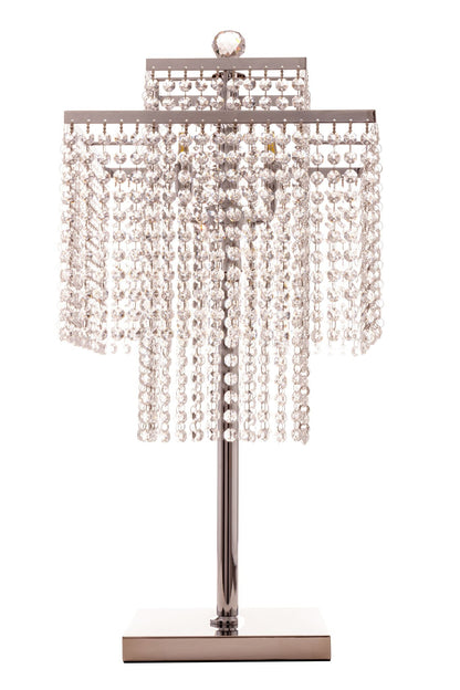 Table Lamp Square Crystal Double Crown