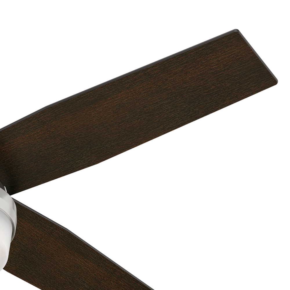 52 inch Dempsey Brushed Nickel Low Profile Ceiling Fan with LED Light Kit and Handheld Remote