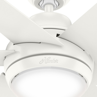 52 inch Sotto Fresh White Ceiling Fan with LED Light Kit and Handheld Remote