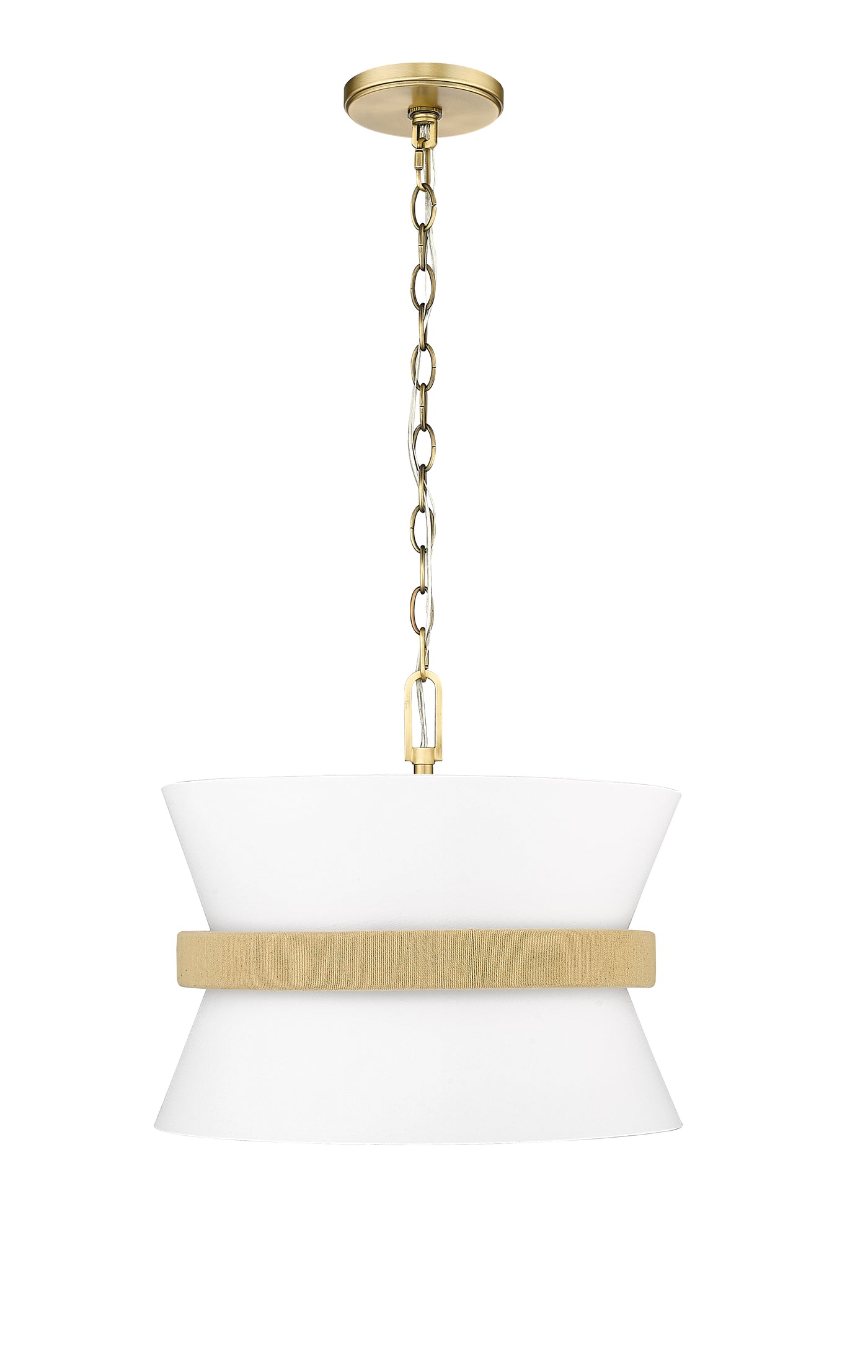 14.1'' Kimbry Vintage Brass 3 Light Pendant