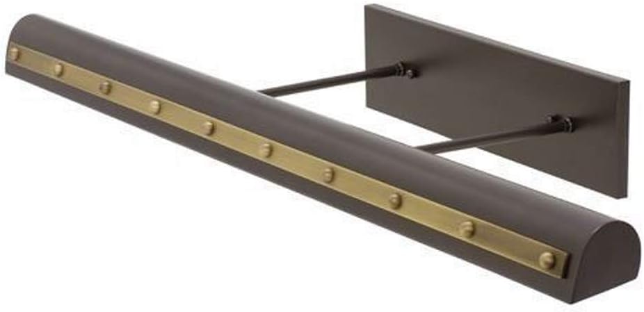 36-inch Classic Traditional Antique Brass Polished Brass Rivet Direct Wire Picture Light