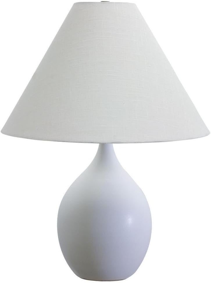22.5-inch Scatchard Matte White Switch on Socket Table Lamp