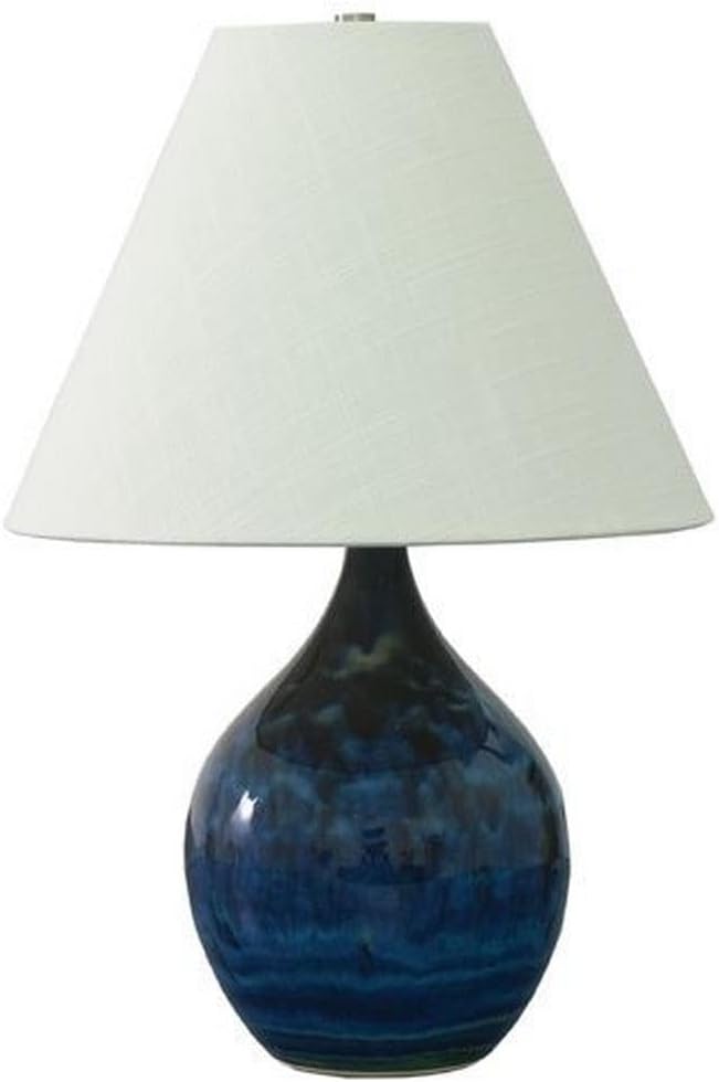 13.5-inch Scatchard Midnight Blue Accent Table Lamp