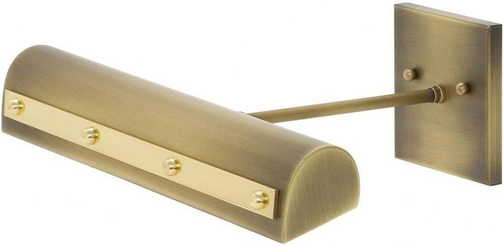 14-inch Classic Traditional Antique Brass Polished Brass Rivet Direct Wire Picture Light