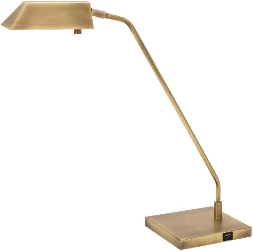 21-inch Newbury Antique Brass Table Lamp