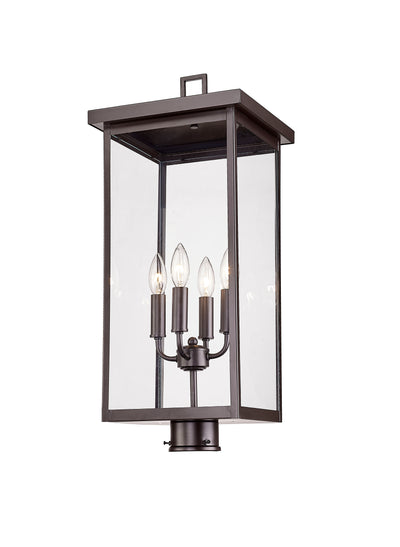 26.25'' Barkeley Powder Coated Bronze 4 Light Post Lantern