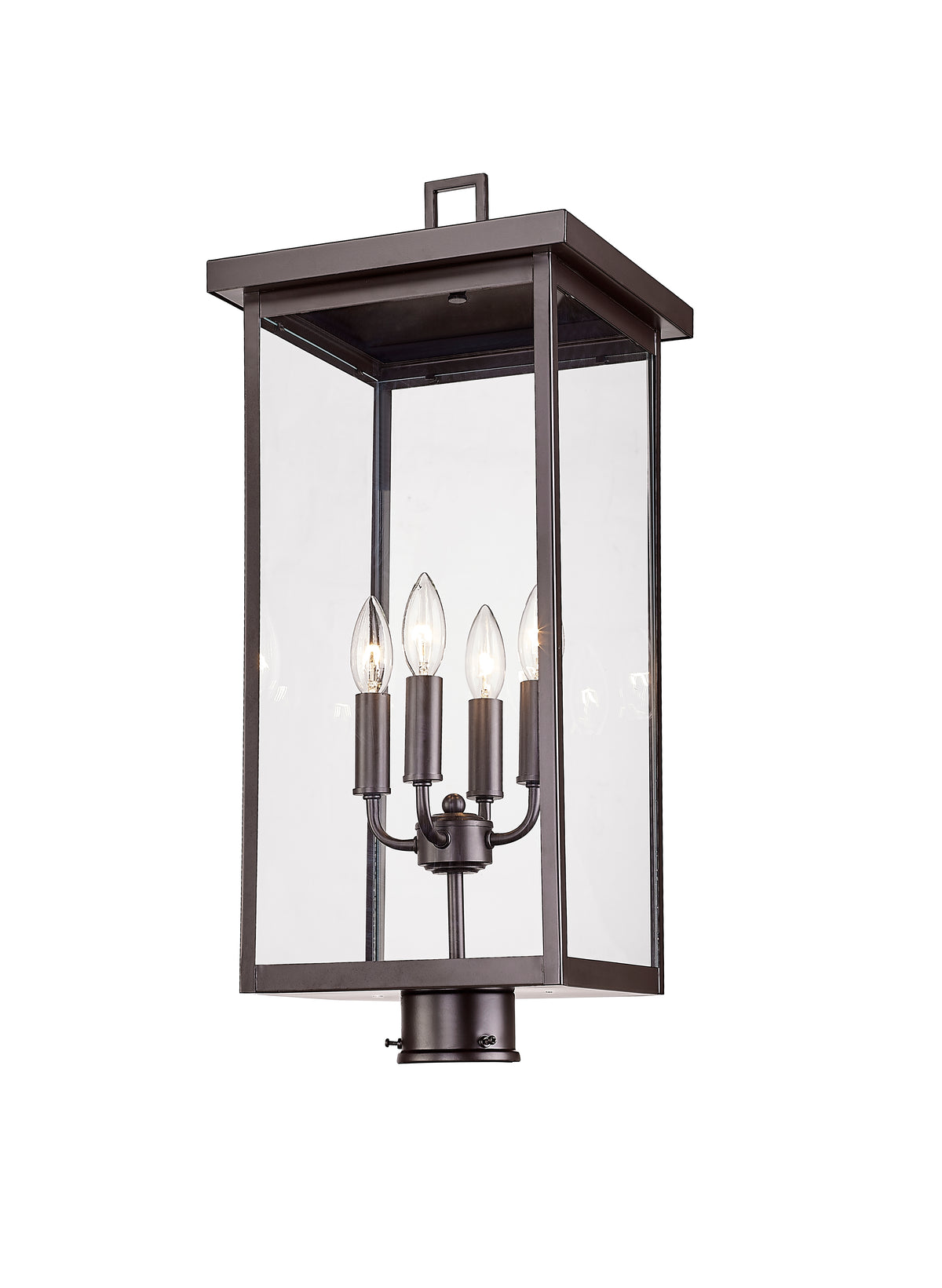 26.25'' Barkeley Powder Coated Bronze 4 Light Post Lantern