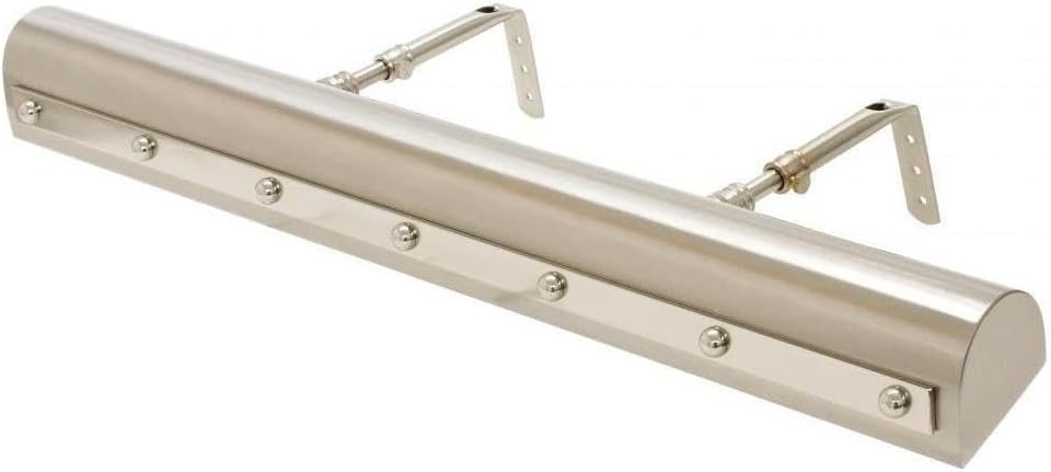 24-inch Classic Traditional Antique Brass Polished Brass Rivet Plug-In Picture Light
