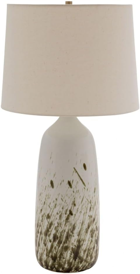 31-inch Scatchard Decorated Red Table Lamp