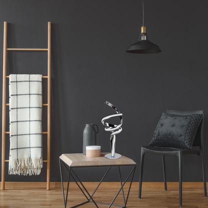 Munich Chrome Table Lamp | Natural White LED Strip & Touch Dimmer