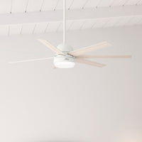 60 inch Phenomenon Wi-Fi ENERGY STAR® Matte White Ceiling Fan with LED Light Kit and Wall Control