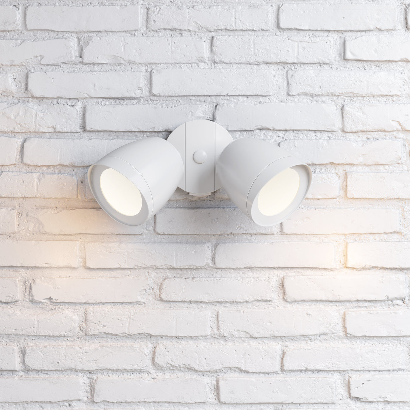 4.3''  Matte White 2 Light Flood Light
