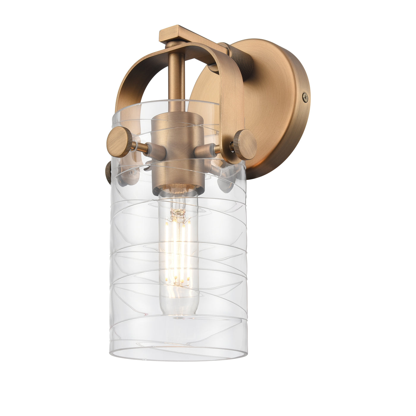 Downtown Urban Sconce Cast Brass Glass
