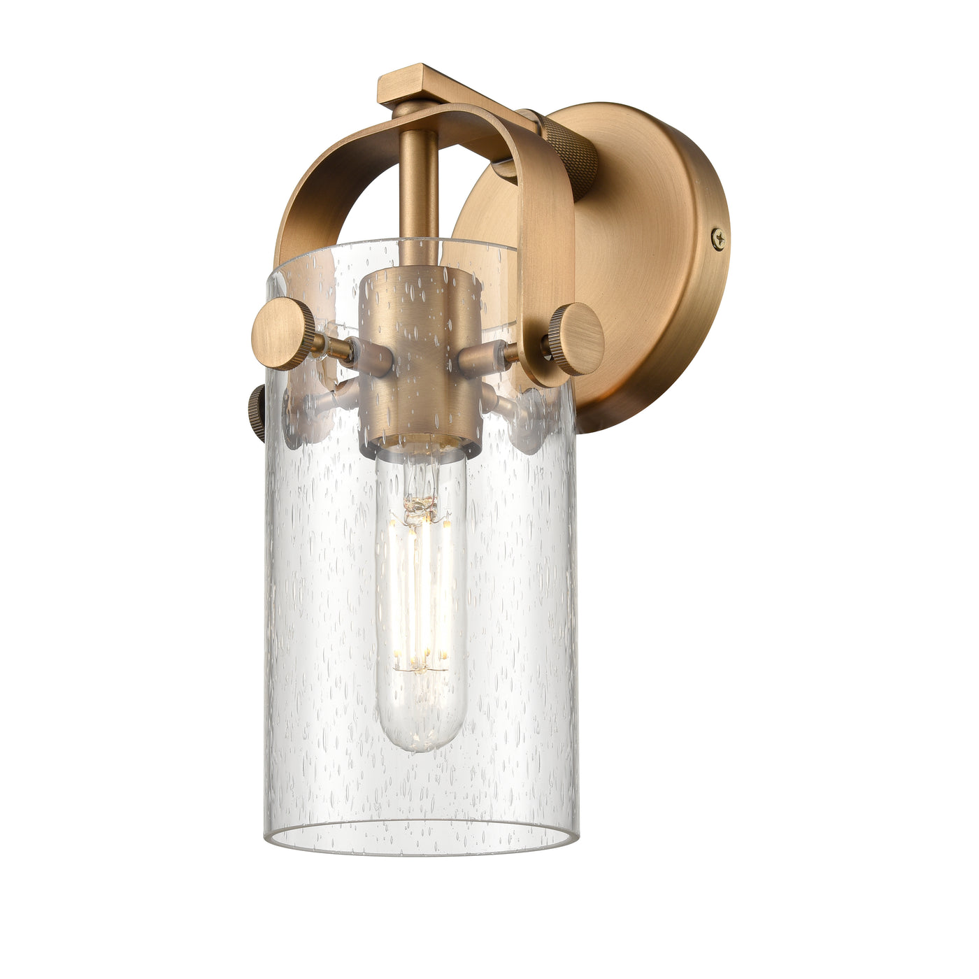 Downtown Urban Sconce Cast Brass Glass