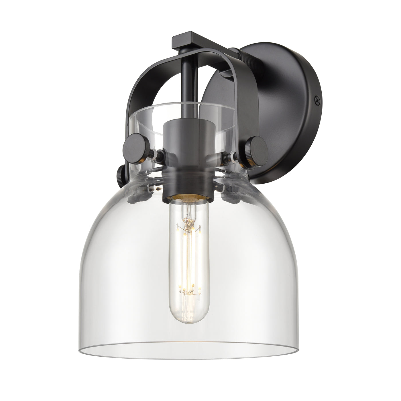 Downtown Urban Sconce Brass Glass Steel