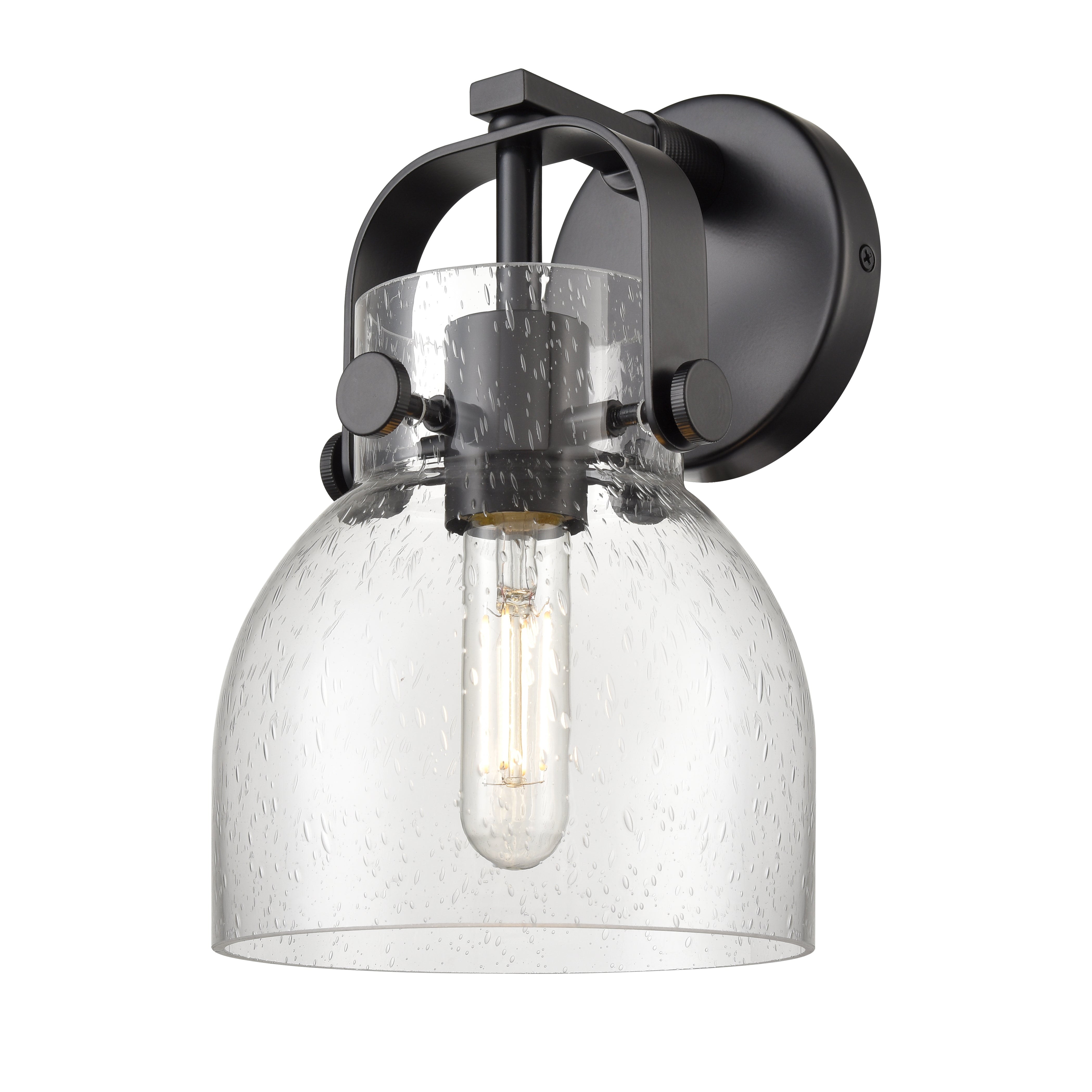 Downtown Urban Sconce Brass Glass Steel