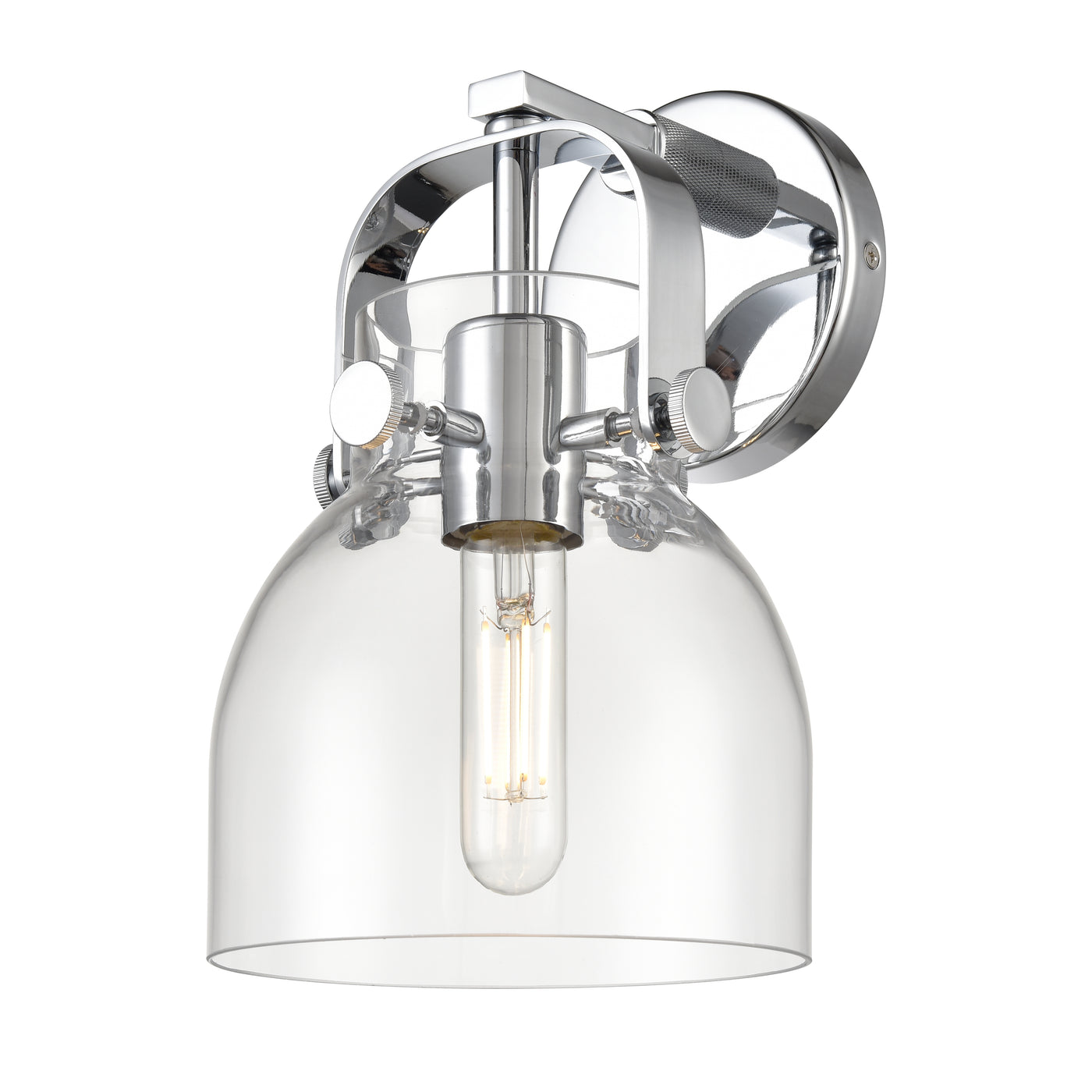 Downtown Urban Sconce Brass Glass Steel