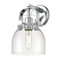 Downtown Urban Sconce Brass Glass Steel