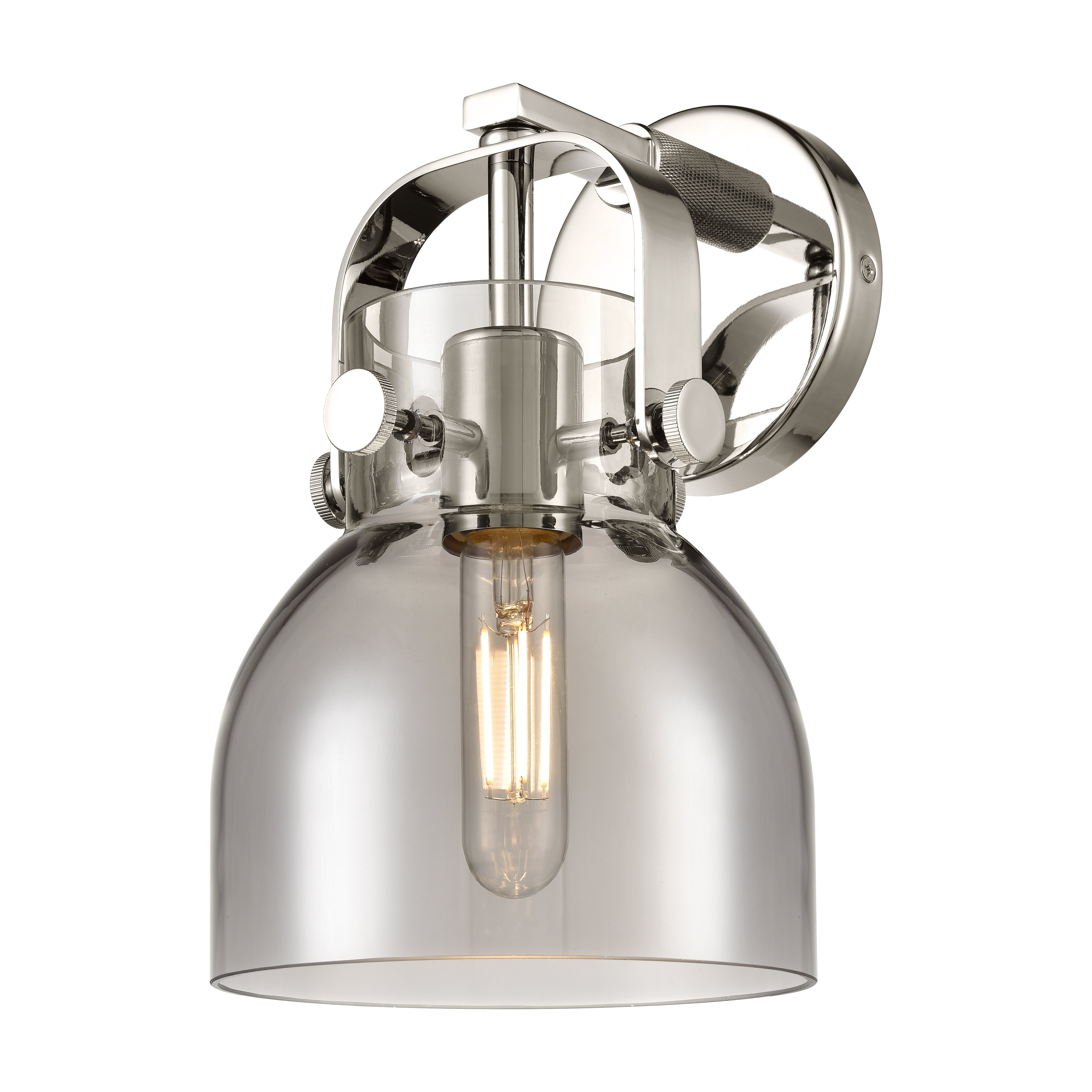 Downtown Urban Sconce Brass Glass Steel