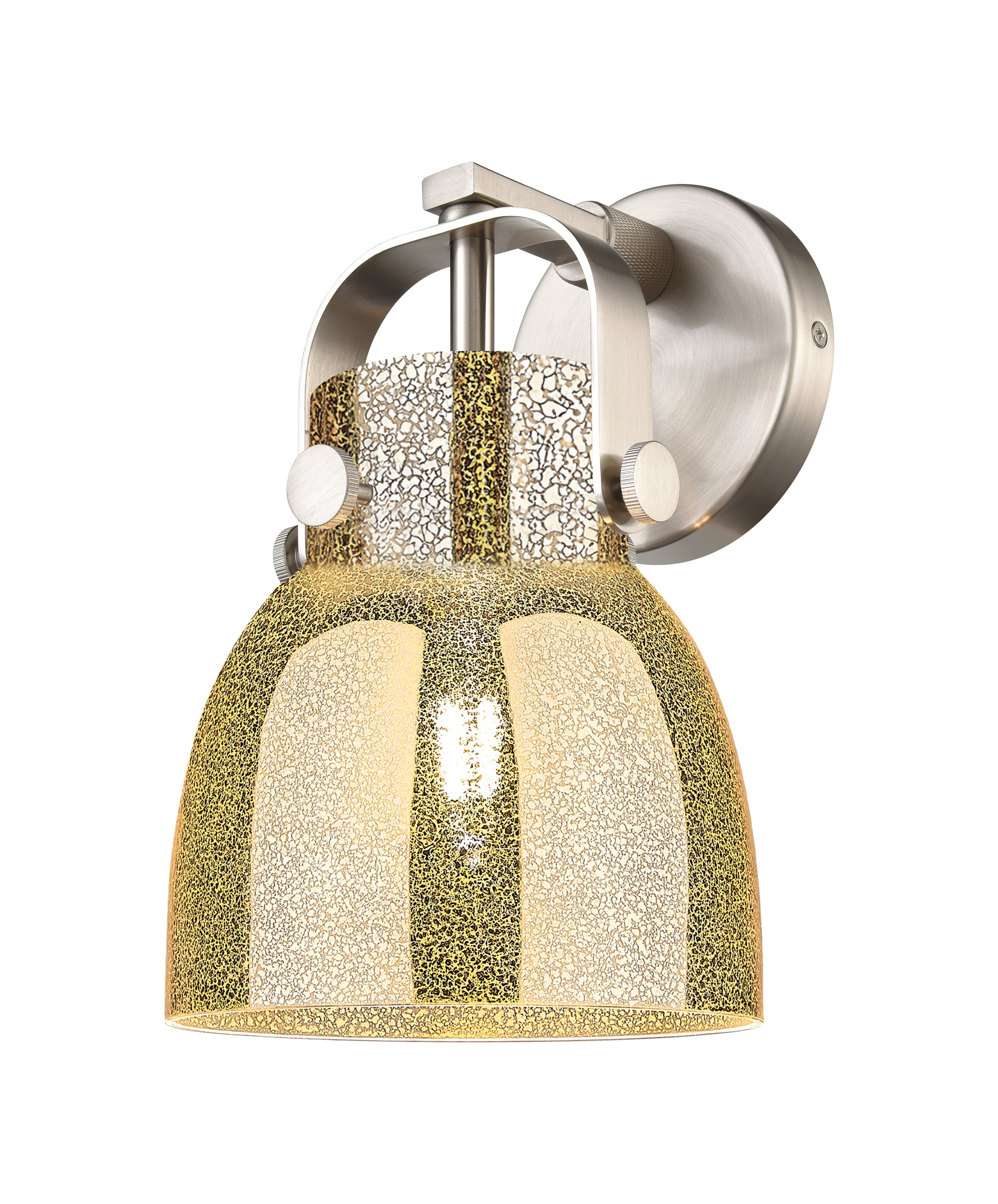 Downtown Urban Sconce Brass Glass Steel