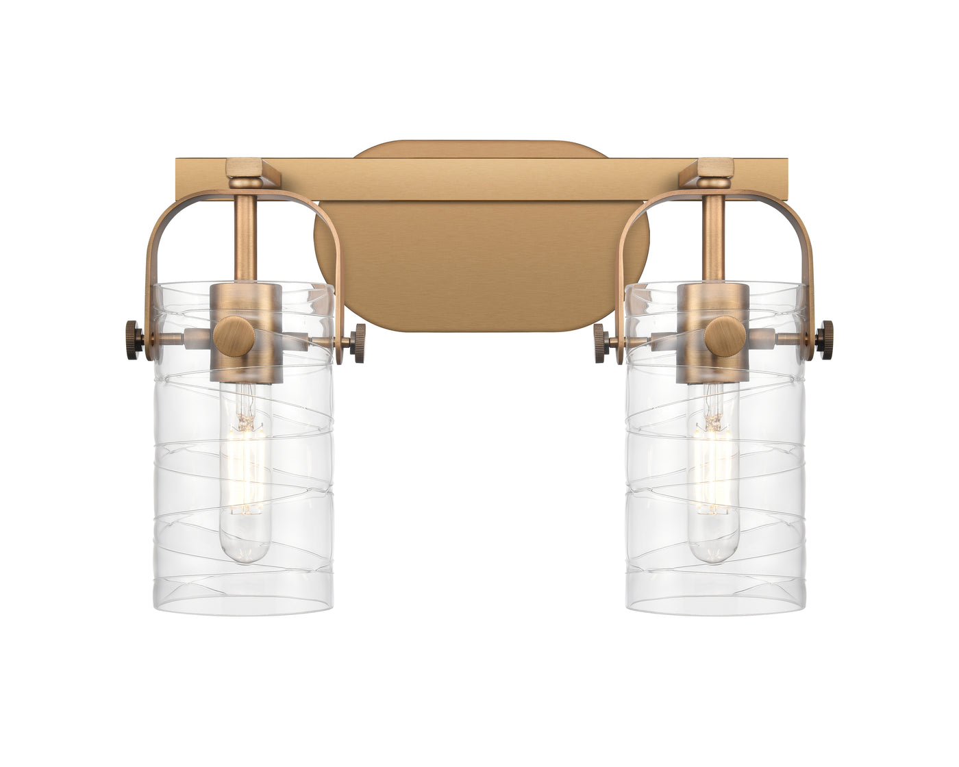 Downtown Urban Bath Vanity Light Brass Glass