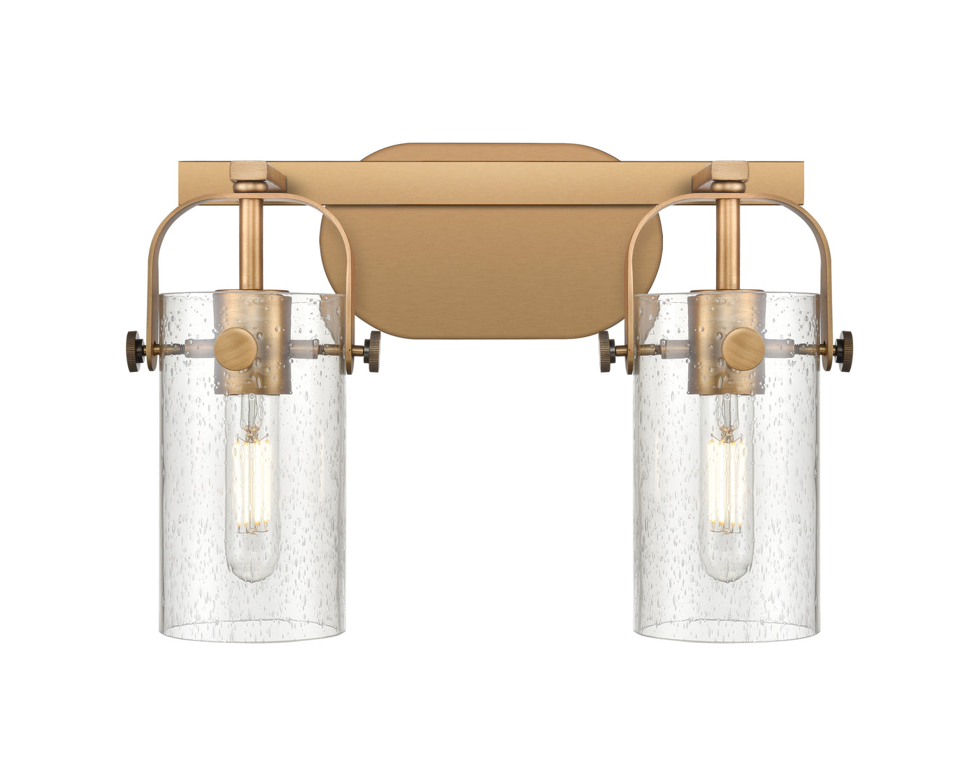 Downtown Urban Bath Vanity Light Brass Glass