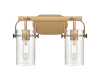 Downtown Urban Bath Vanity Light Brass Glass