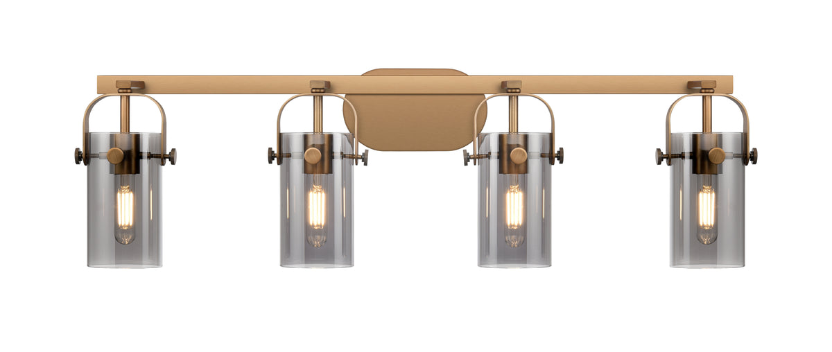 Pilaster II Cylinder 35-Inch 4-Light Bath Vanity Light