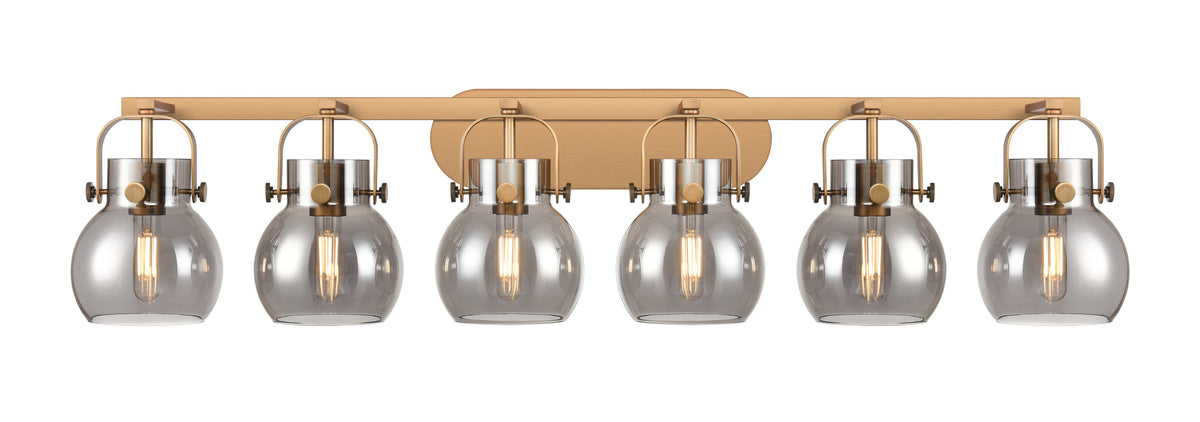 Pilaster II Sphere 46-Inch 6-Light Bath Vanity Light