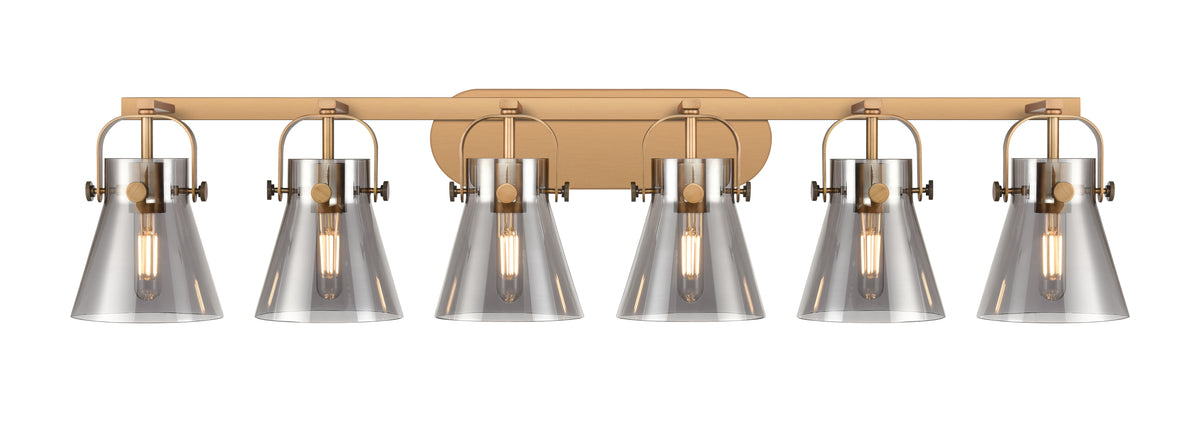 Pilaster II Cone 46-Inch 6-Light Bath Vanity Light