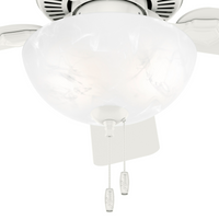 44 inch Swanson Fresh White Ceiling Fan with LED Light Kit and Pull Chain