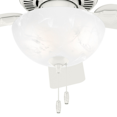 44 inch Swanson Fresh White Ceiling Fan with LED Light Kit and Pull Chain