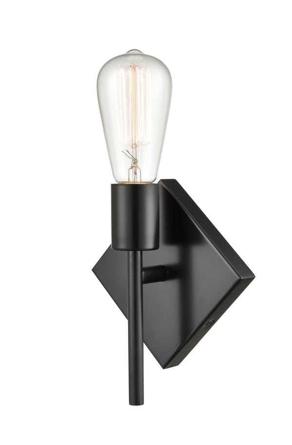 Auralume steel wall sconce in matte black finish