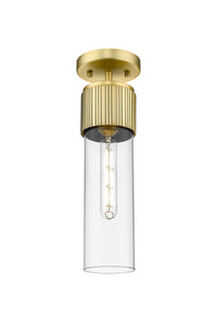 Downtown Semi-Flush Mount Satin Nickel Brass